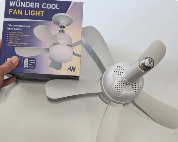 wundercool cool fan light